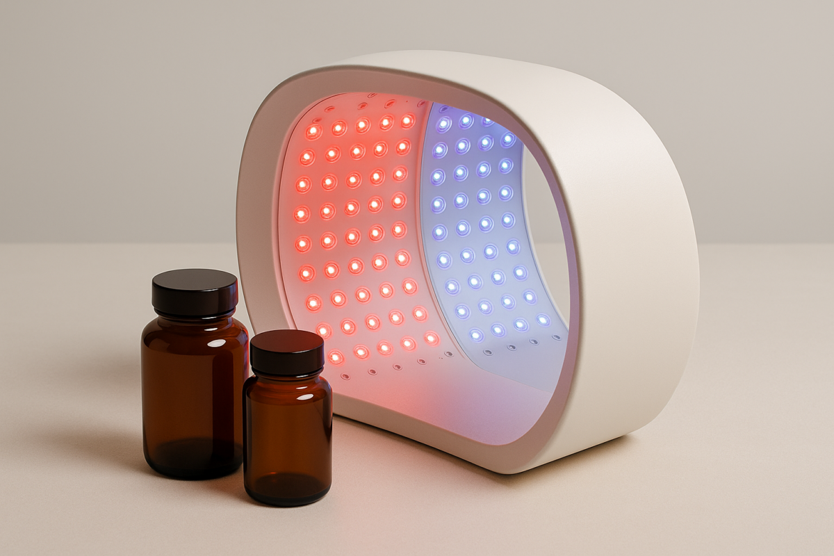 LED Fototerapia (luz roja / azul)